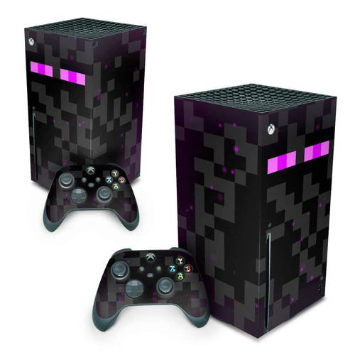 Skin Anti-Rage Xbox Series X Vertical - Minecraft Enderman