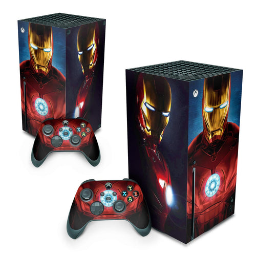 Skin Anti-Rage Xbox Series X Vertical - Iron Man Homem De Ferro