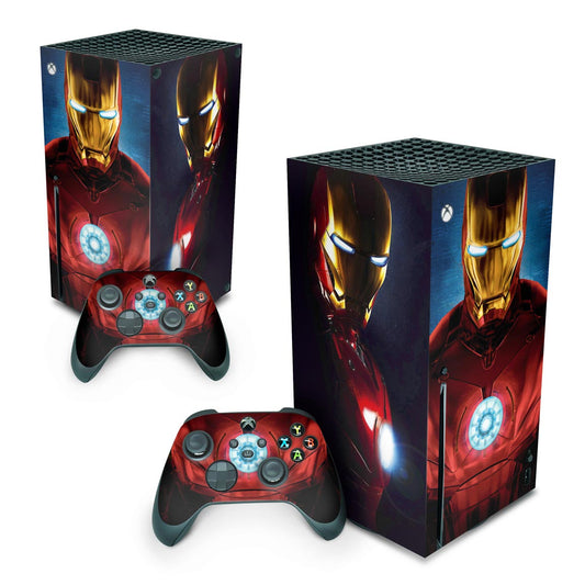 Xbox Series X Skin Anti-Rage Vertical - Iron Man Homem De Ferro