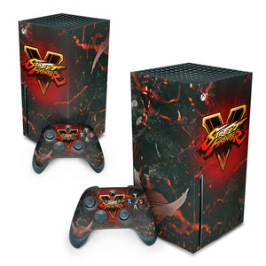 Skin Anti-Rage Xbox Series X Vertical - Street Fighter V - Pop Arte Skins