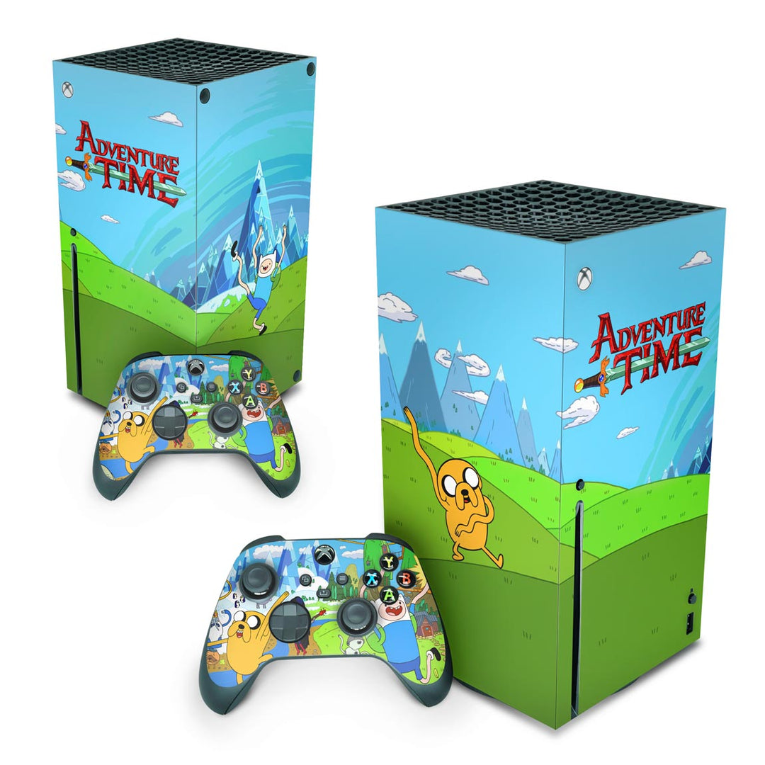 Skin Anti-Rage Xbox Series X Vertical - Hora de Aventura - Pop Arte Skins