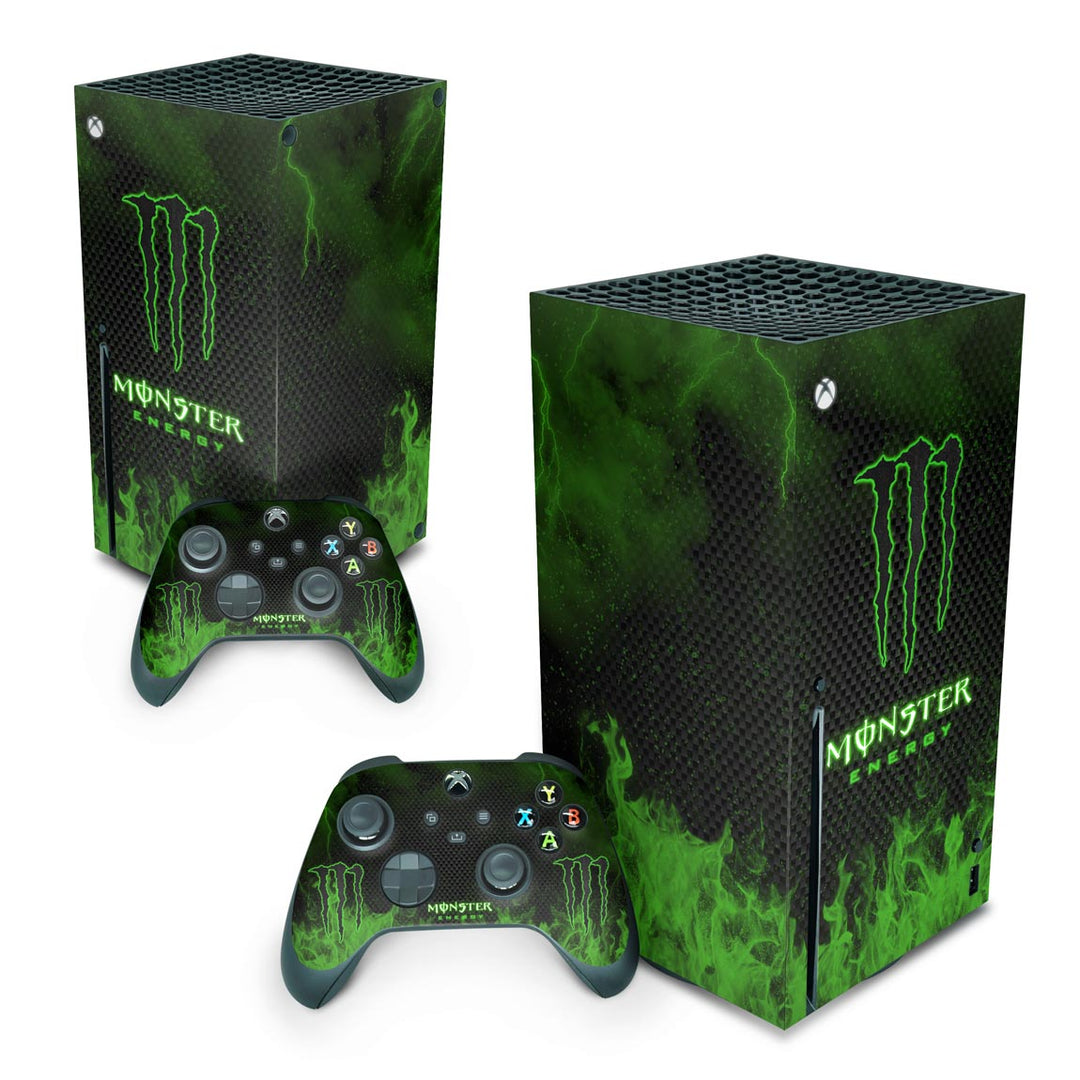 Skin Anti-Rage Xbox Series X Vertical - Monster Energy Drink - Pop Arte Skins