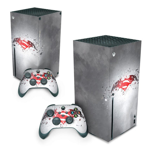 Skin Anti-Rage Xbox Series X Vertical - Batman Vs Superman Logo