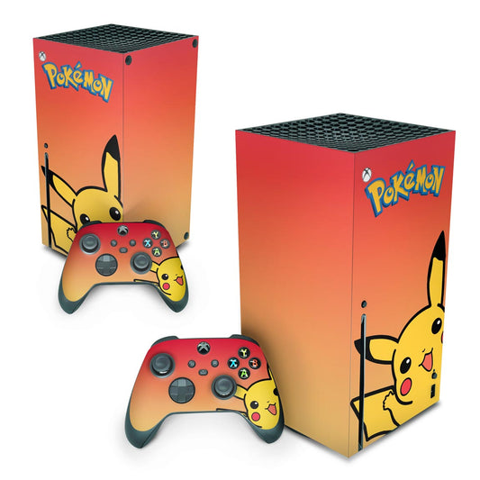 Xbox Series X Skin Anti-Rage Vertical - Pokemon Pikachu