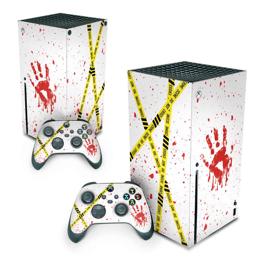 Xbox Series X Skin Anti-Rage Vertical - Cena De Crime Scene