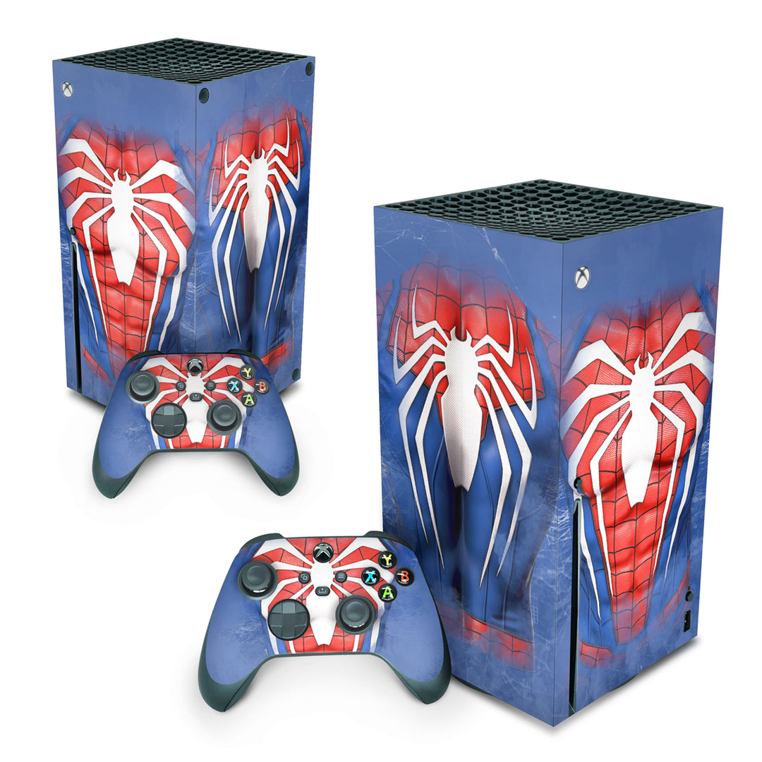 Skin Anti-Rage Xbox Series X Vertical - Spider-Man Homem Aranha 2 - Pop Arte Skins