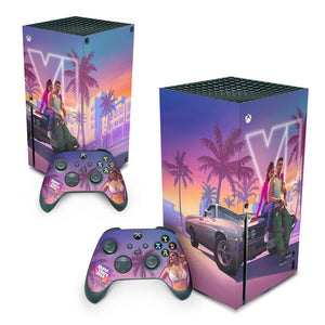Skin Anti-Rage Xbox Series X Vertical - GTA 6 VI - Pop Arte Skins