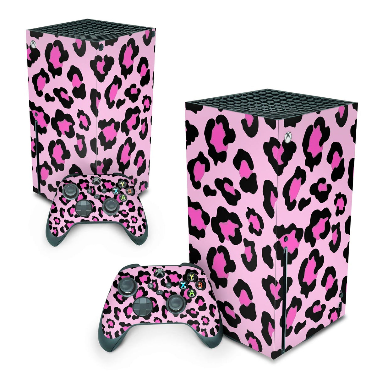Xbox Series X Skin Anti-Rage Vertical - Onça Rosa