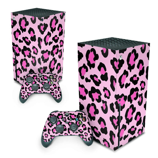 Xbox Series X Skin Anti-Rage Vertical - Onça Rosa