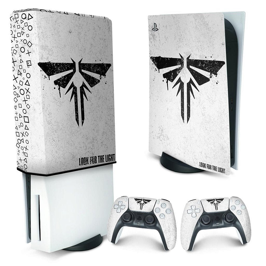 KIT Capa Anti Poeira e Skin Anti-Rage PS5 Fat Vertical - Modelo 138