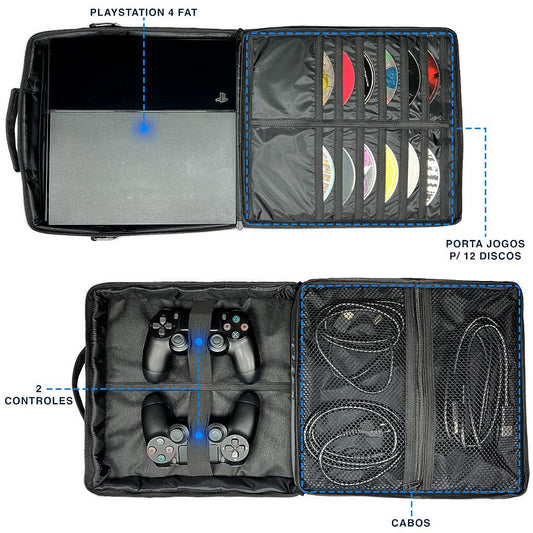 Bolsa Playstation 4 Fat Transporte PS4 Mochila Bag