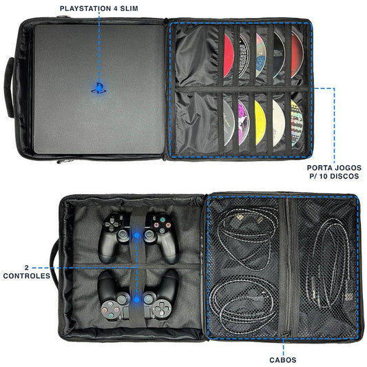 Bolsa Playstation 4 Slim Transporte PS4 Mochila Bag