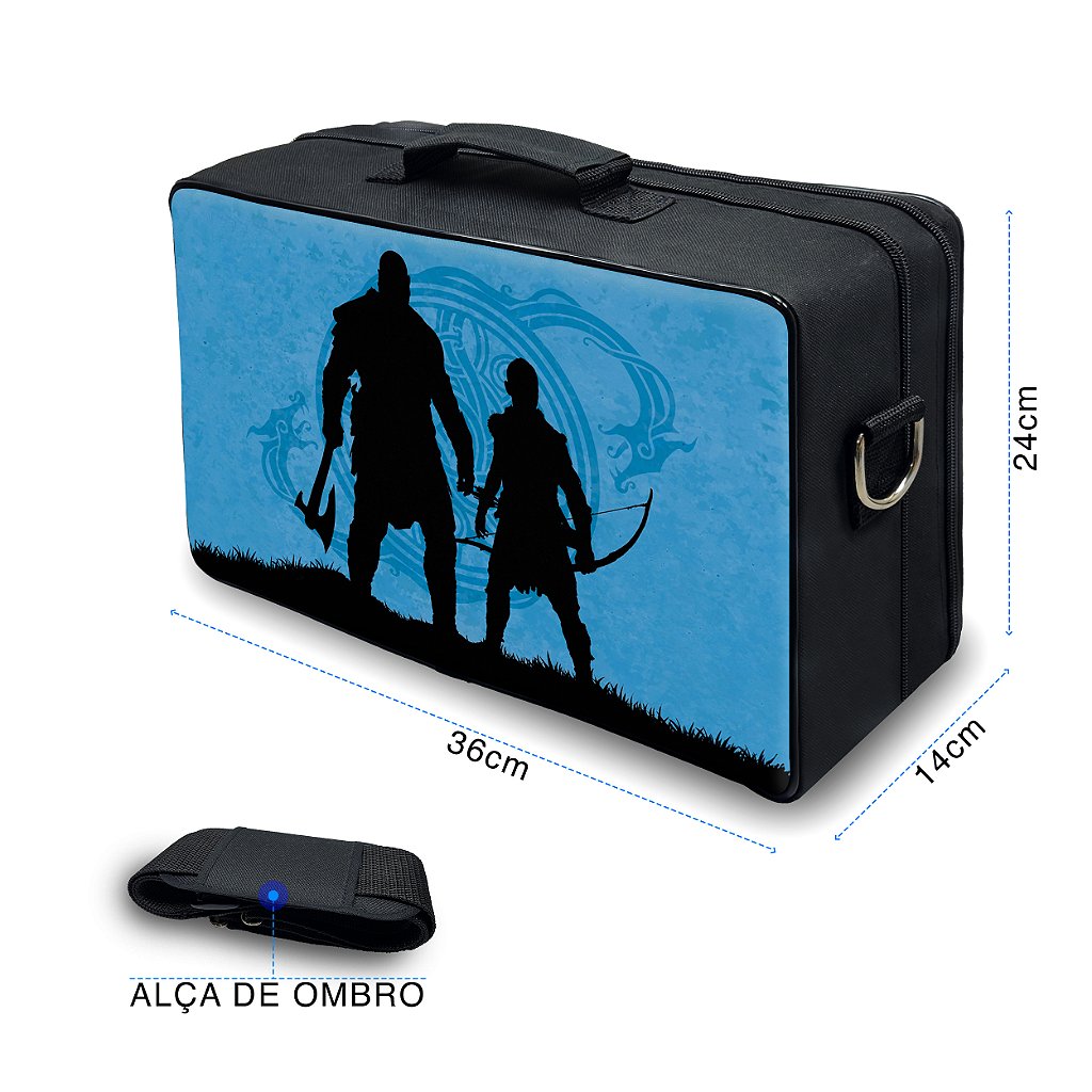Bolsa PS5 Fat Mochila Transporte Playstation 5 Fat Bag - God of War Ragnarok Edition - Pop Arte Skins - foto 5