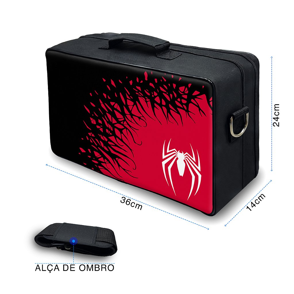 Bolsa PS5 Fat Mochila Transporte Playstation 5 Fat Bag - Spider-Man Homem Aranha 2 Edition - Pop Arte Skins - foto 5