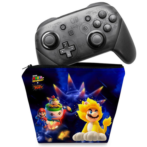 Capa Case Nintendo Switch Pro Controle - Bowser s Fury