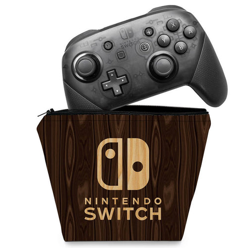Capa Case Nintendo Switch Pro Controle - Madeira