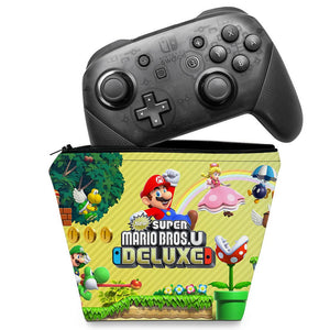 Capa Case Nintendo Switch Pro Controle - New Super Mario Bros. U
