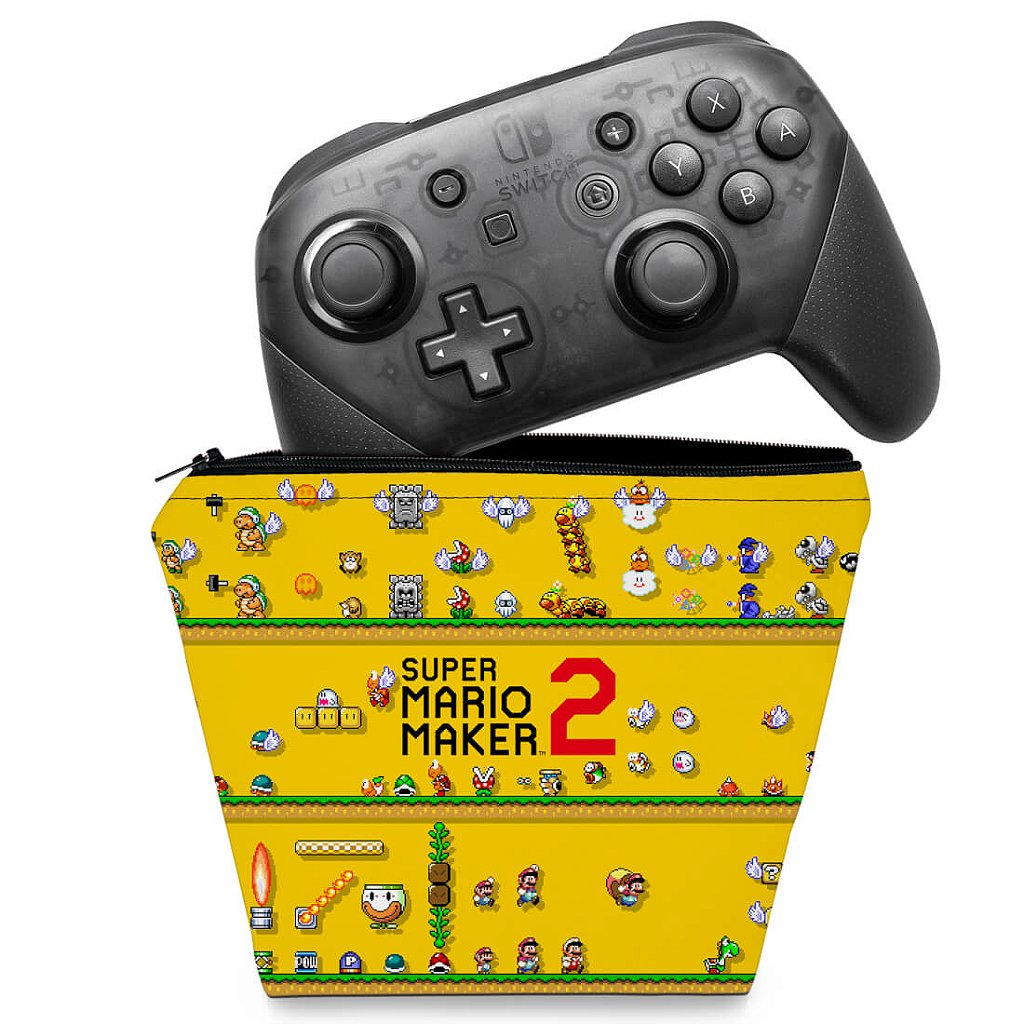 Capa Nintendo Switch Pro Controle Case - Super Mario Maker 2