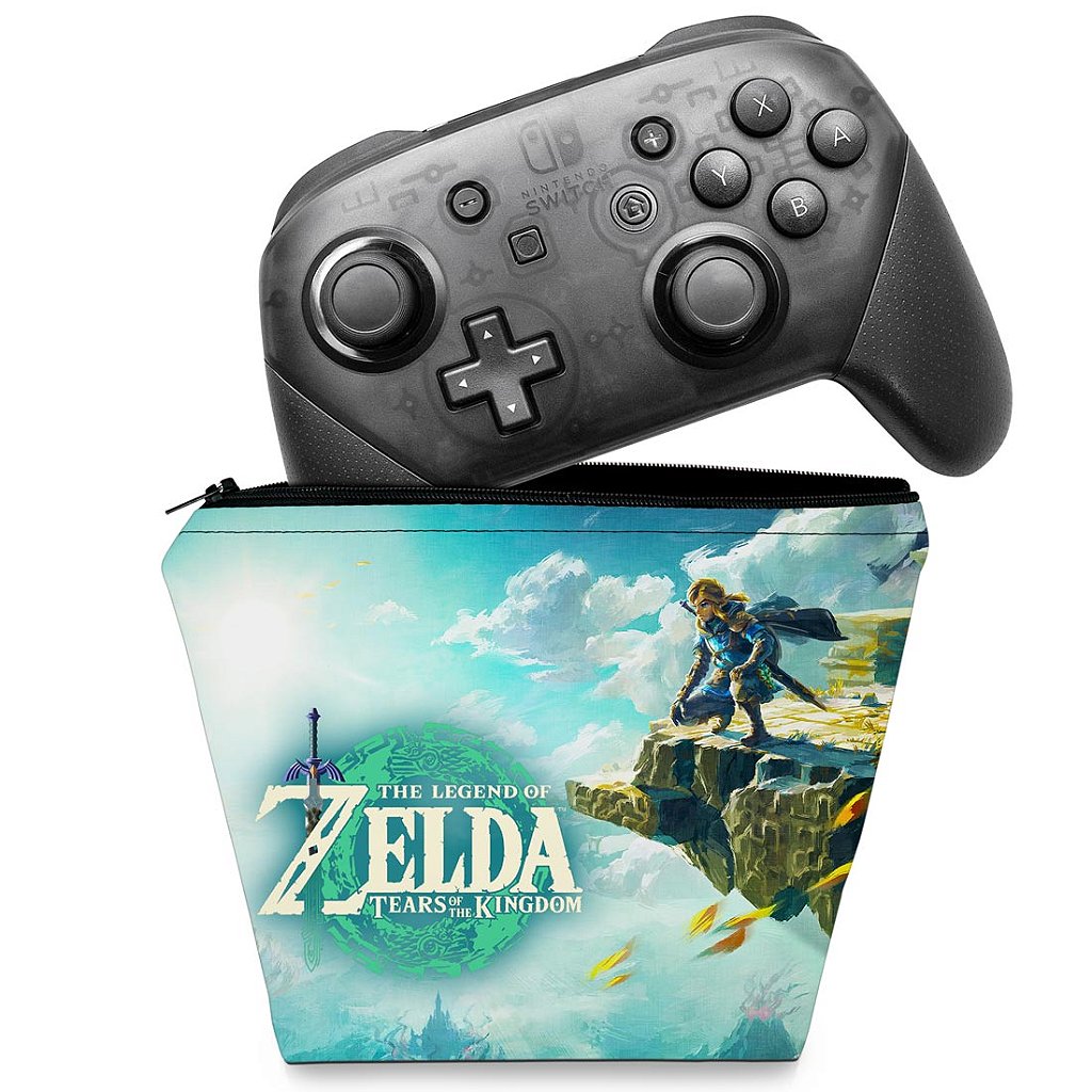 Capa Case Nintendo Switch Pro Controle - Zelda Tears of the Kingdom