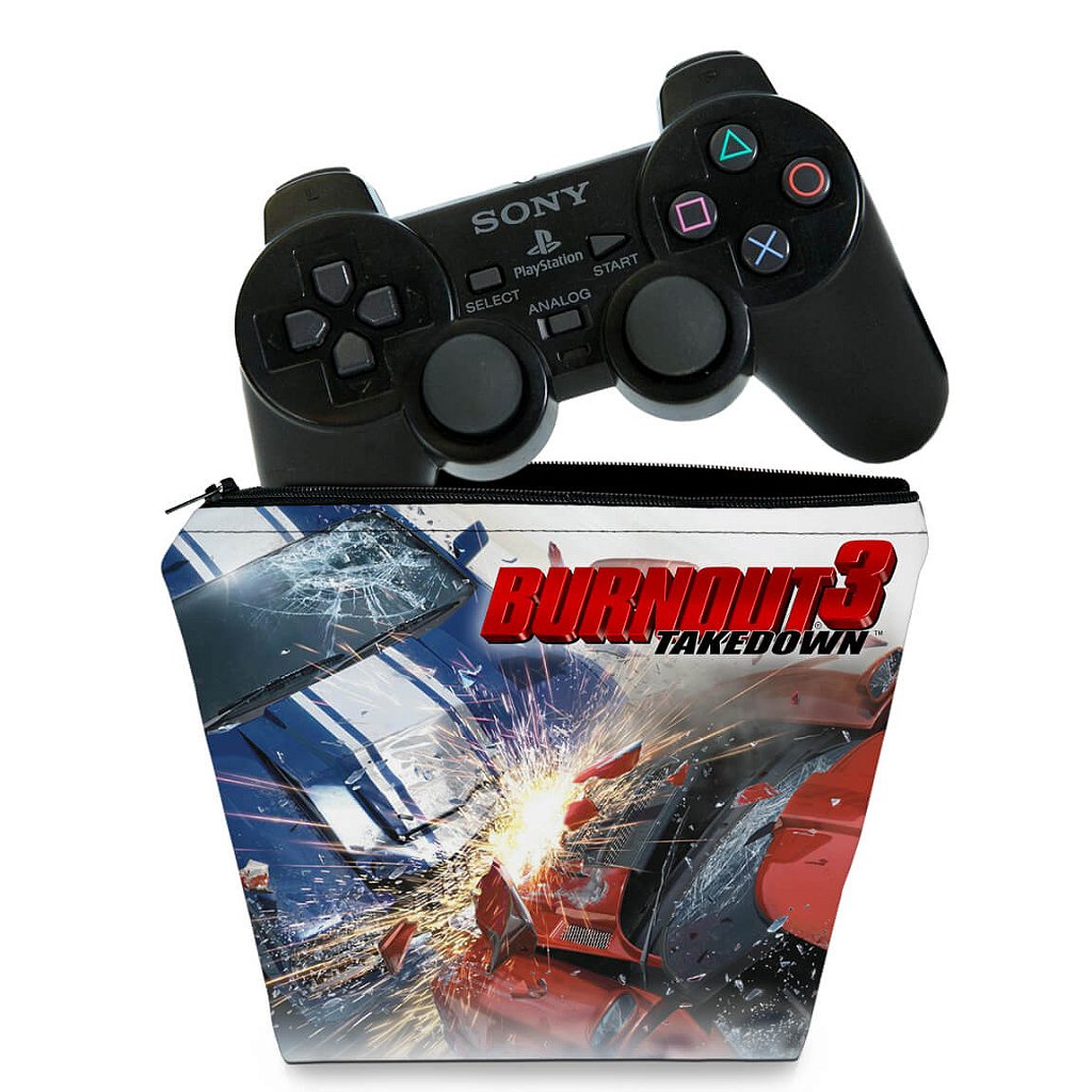 Capa Case PS2 Controle - Burnout 3