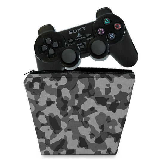 Capa PS2 Controle Case - Camuflada Cinza