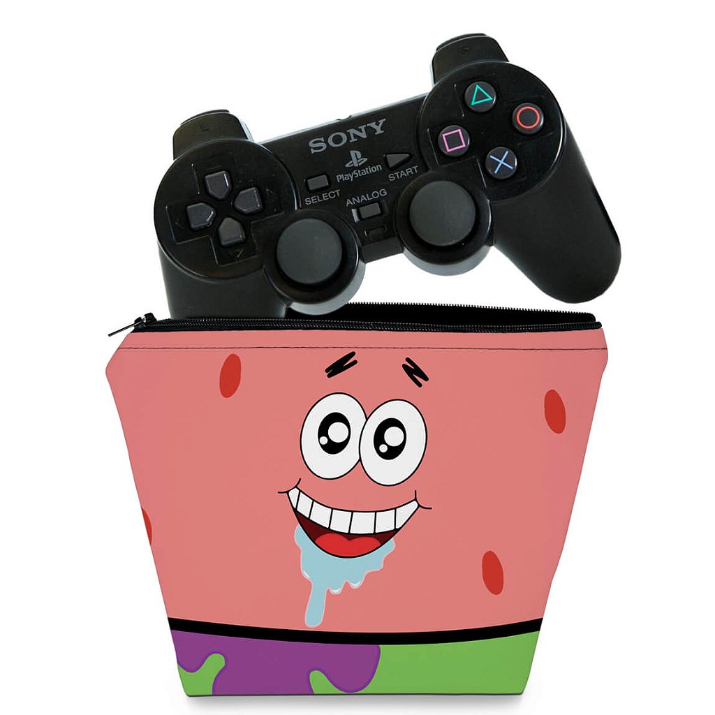 Capa PS2 Controle Case - Patrick Bob Esponja