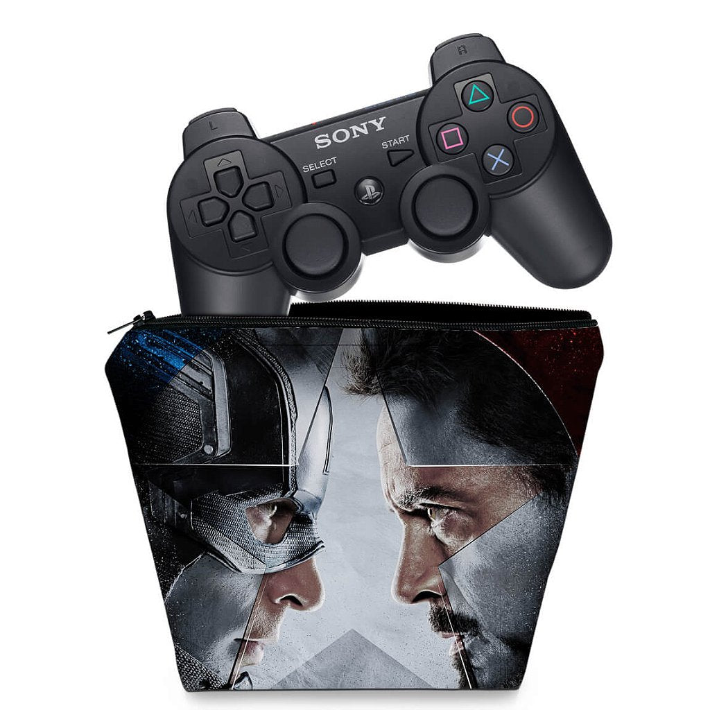 Capa Case PS3 Controle - Capitão America Guerra