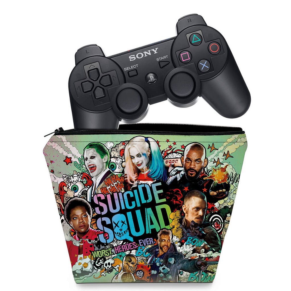 Capa Case PS3 Controle - Esquadrão Suicida