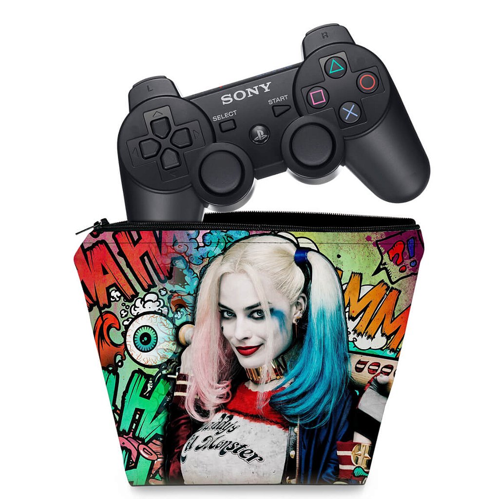 Capa Case PS3 Controle - Esquadrão Suicida Coringa