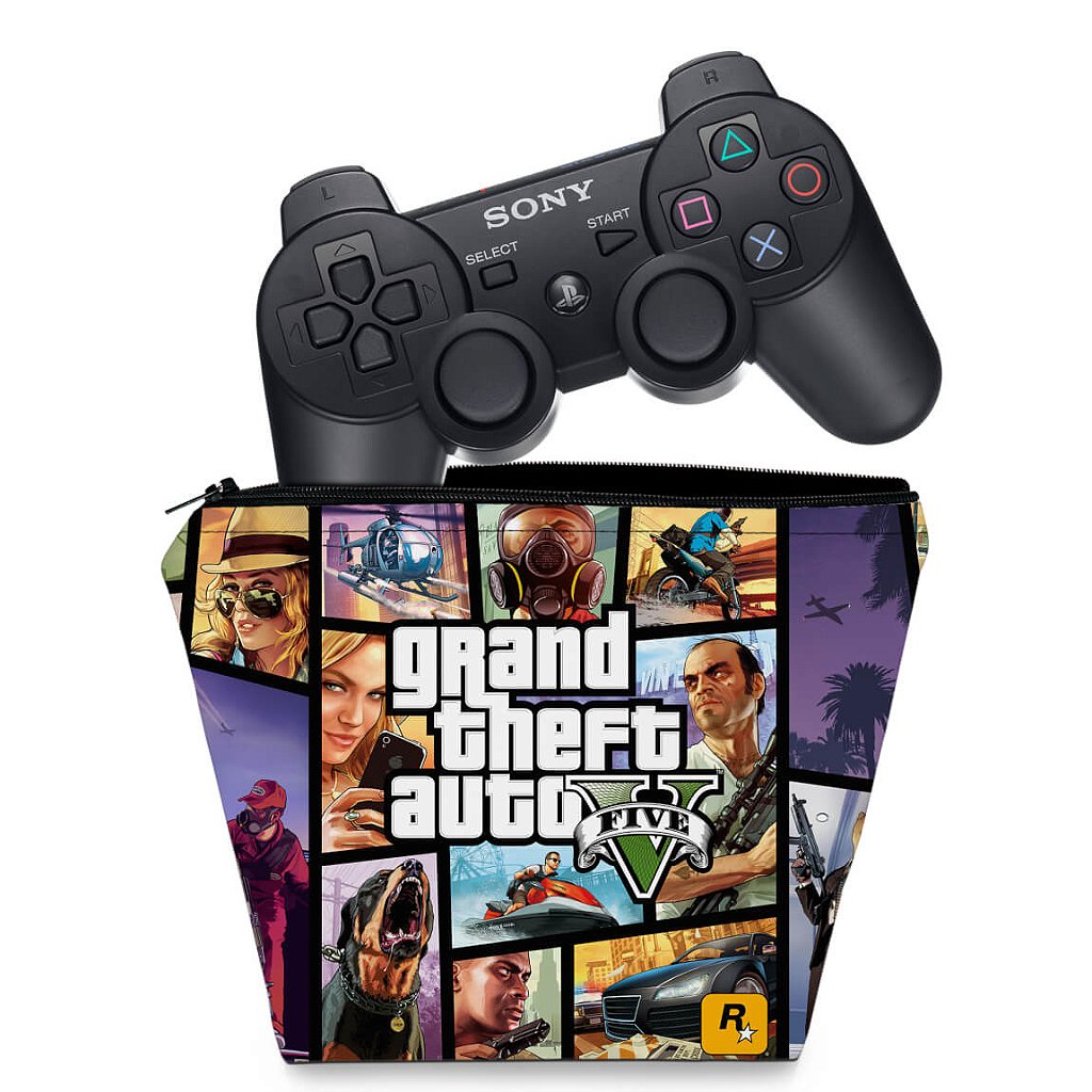 Capa Case PS3 Controle - Gta V 5