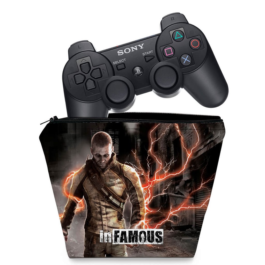 Capa Case PS3 Controle - Infamous 2
