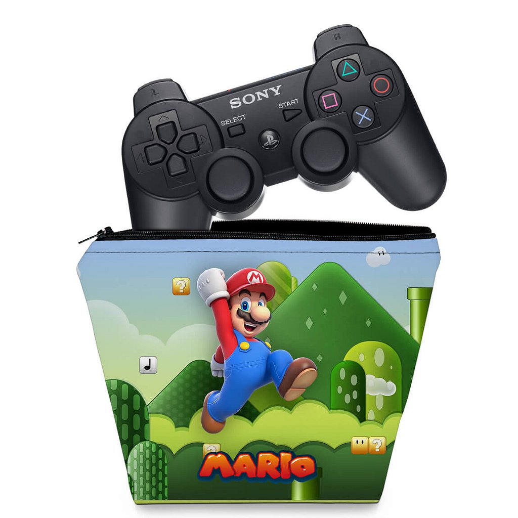 Capa Case PS3 Controle - Mario & Luigi