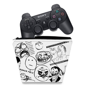 Capa Case PS3 Controle - Memes