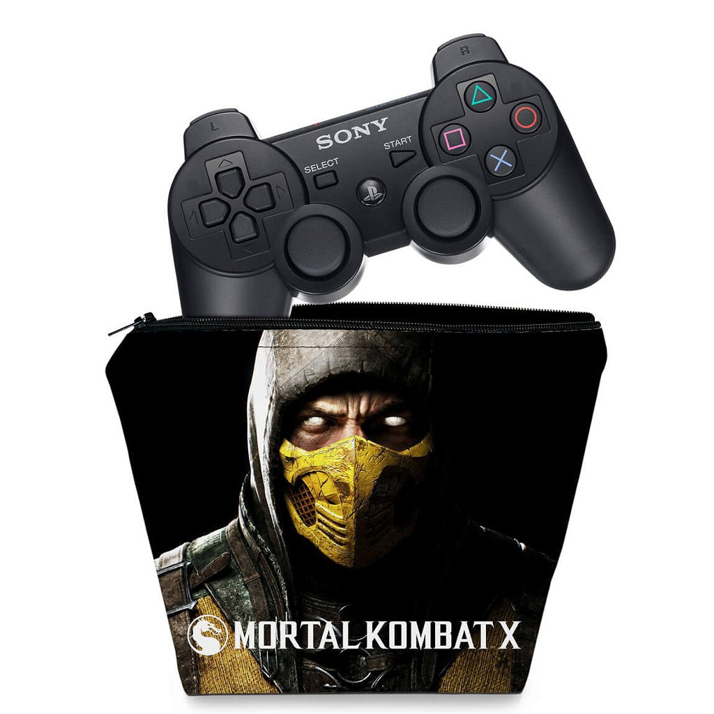 Capa Case PS3 Controle - Mortal Kombat X Scorpion