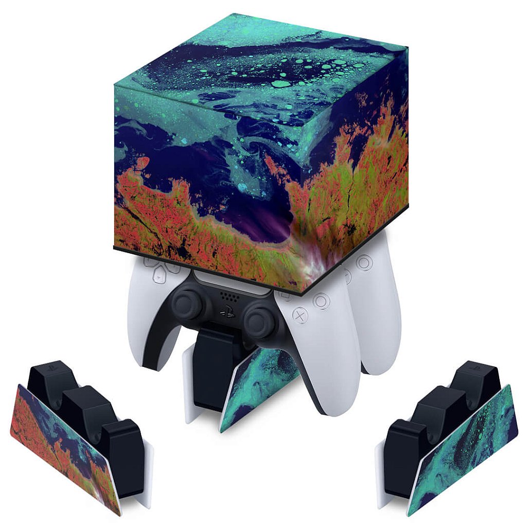 Capa PS5 Base de Carregamento Controle - Abstrato #105