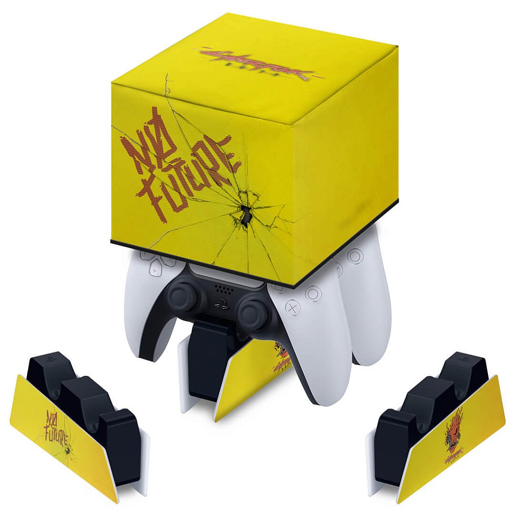 Capa PS5 Base de Carregamento Controle - Cyberpunk 2077