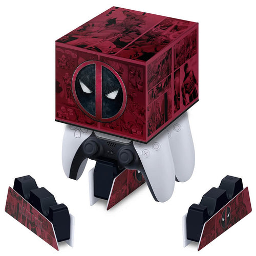 Capa PS5 Base de Carregamento Controle - Deadpool Comics