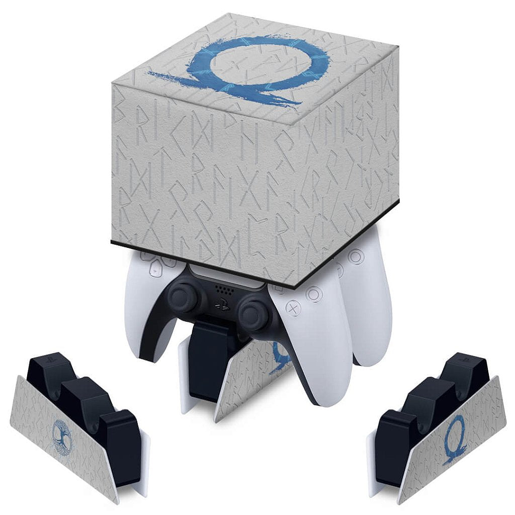 Capa PS5 Base de Carregamento Controle - God Of War Ragnarok