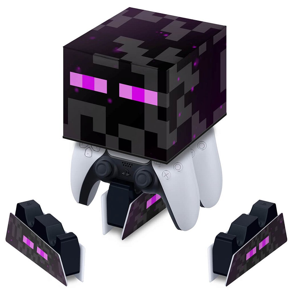 Capa PS5 Base de Carregamento Controle - Minecraft Enderman