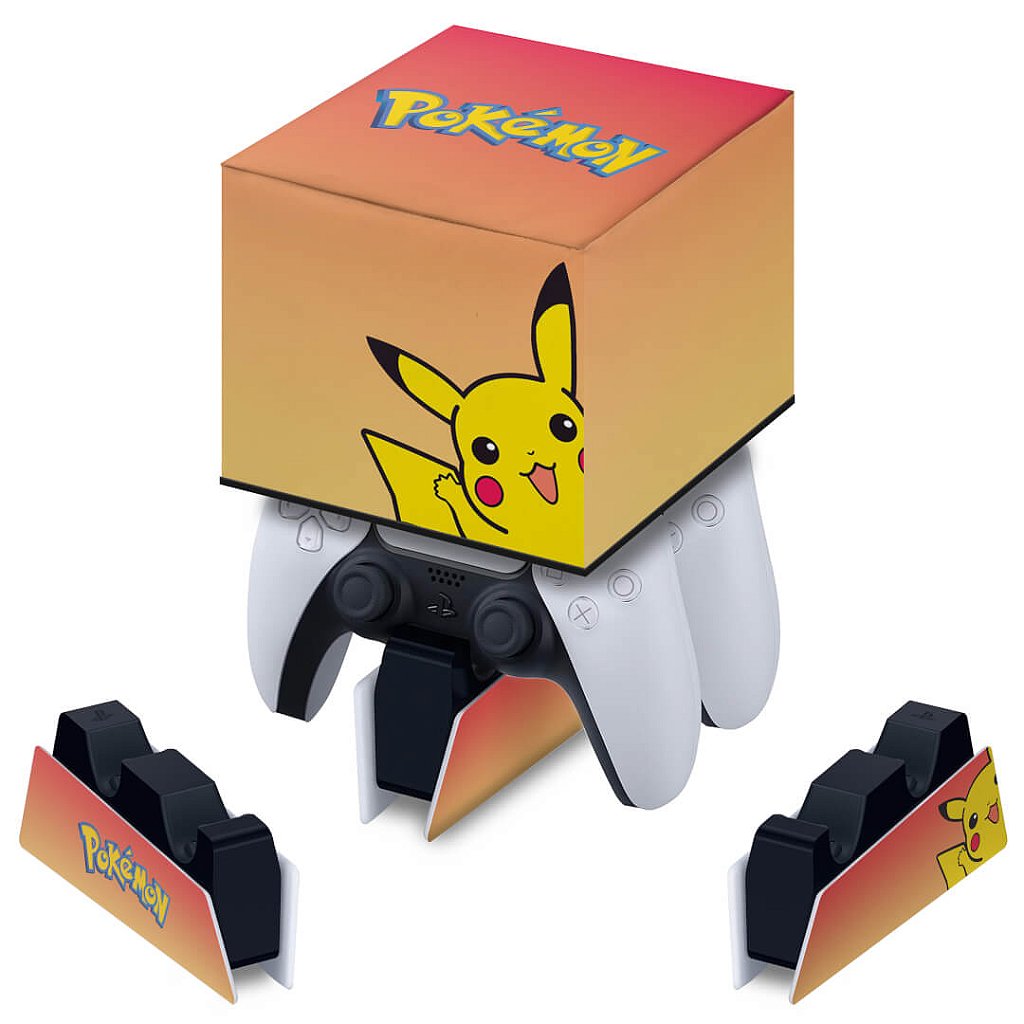 Capa PS5 Base de Carregamento Controle - Pokemon Pikachu