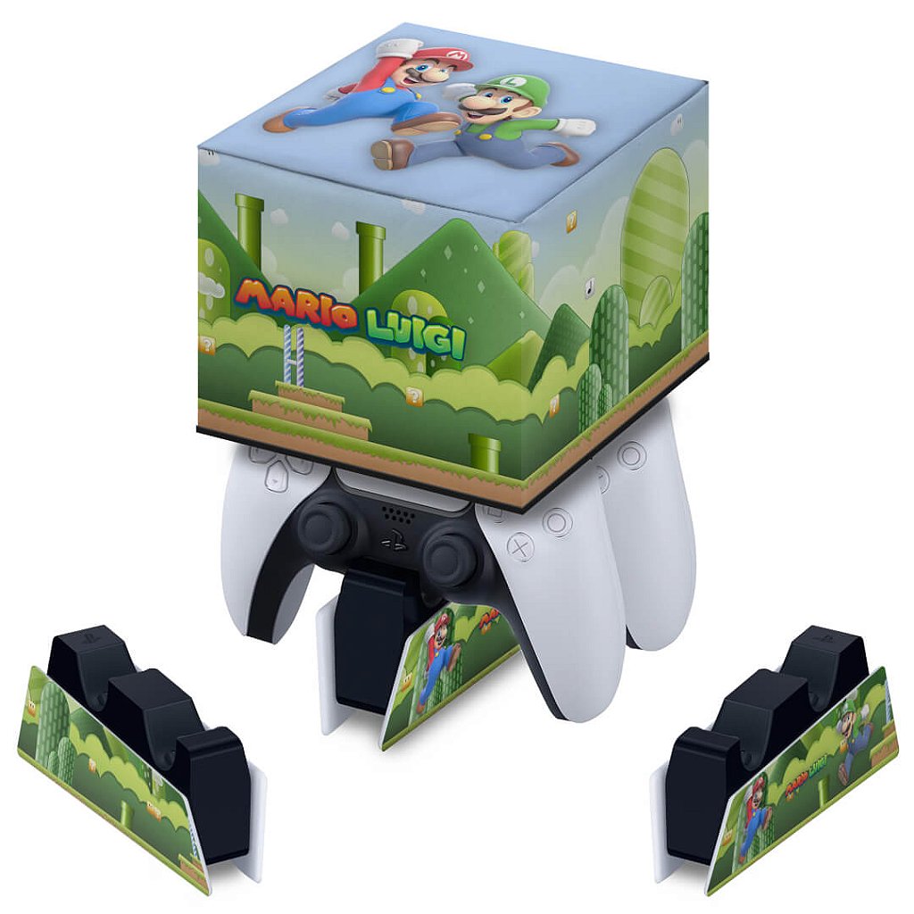 Capa PS5 Base de Carregamento Controle - Super Mario