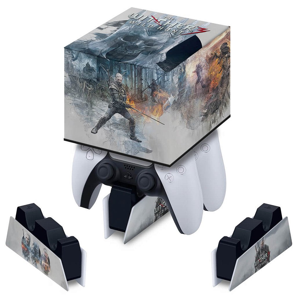 Capa PS5 Base de Carregamento Controle - The Witcher 3