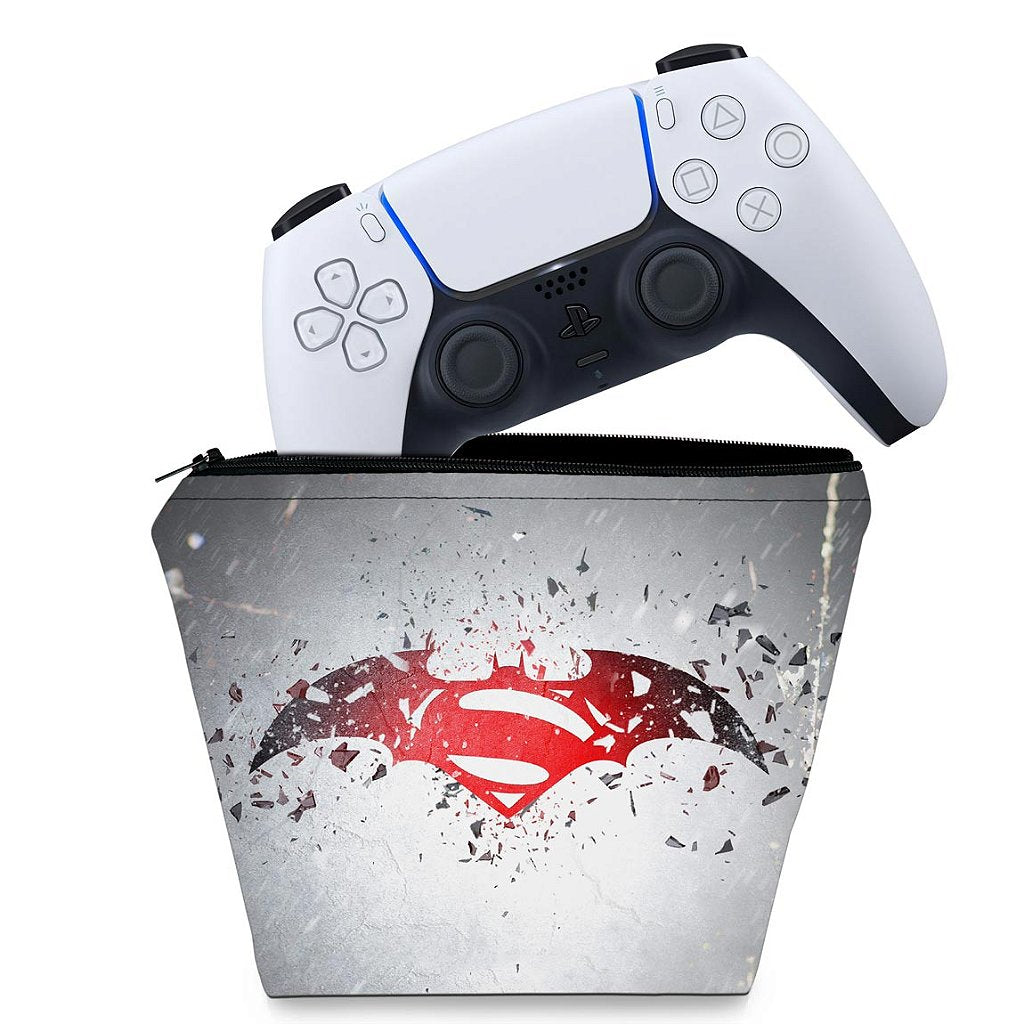 Capa Case PS5 Controle - Batman Vs Superman Logo