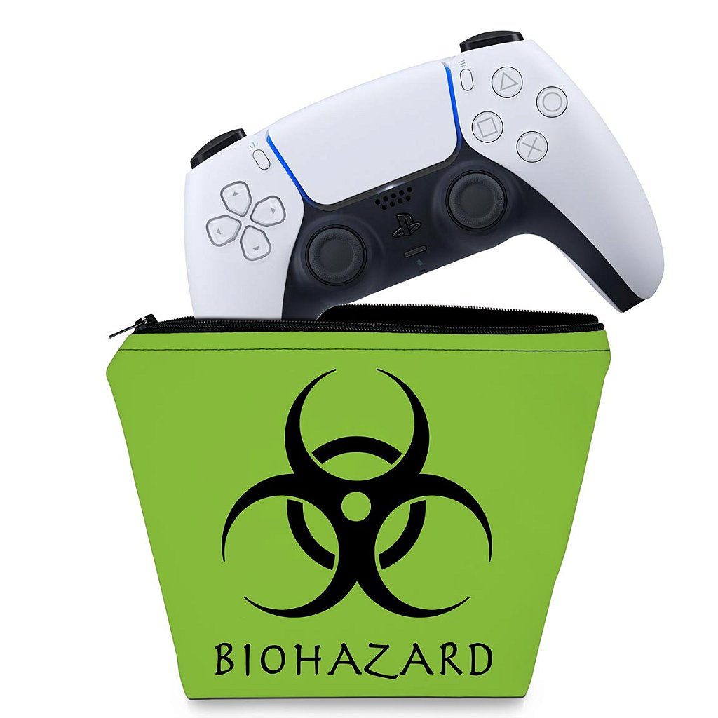 Capa Case PS5 Controle - Biohazard Radioativo