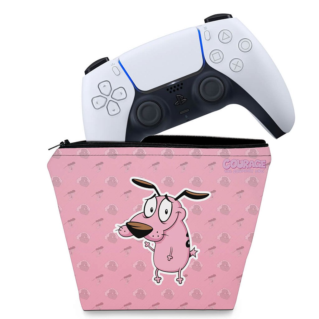 Capa Case PS5 Controle - Coragem: O Cão Covarde