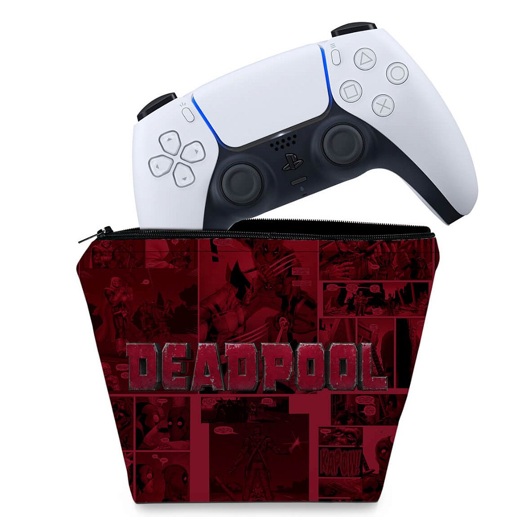 Capa Case PS5 Controle - Deadpool Comics