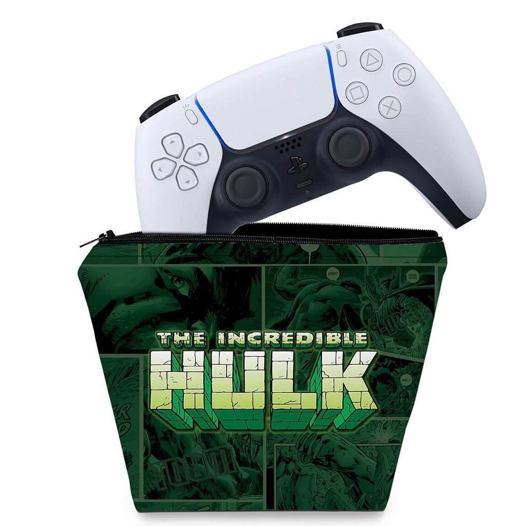Capa Case PS5 Controle - Hulk Comics