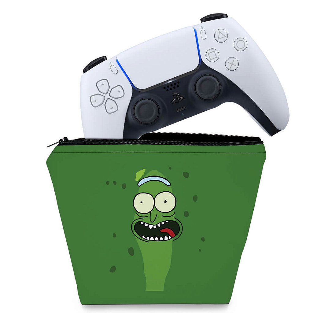 Capa Case PS5 Controle - Pickle Rick And Morty