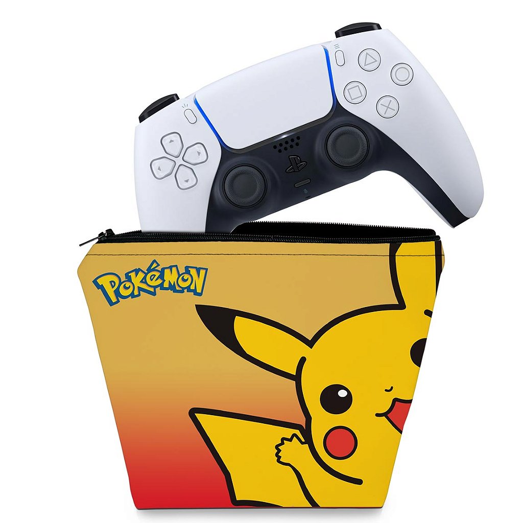 Capa Case PS5 Controle - Pokemon Pikachu