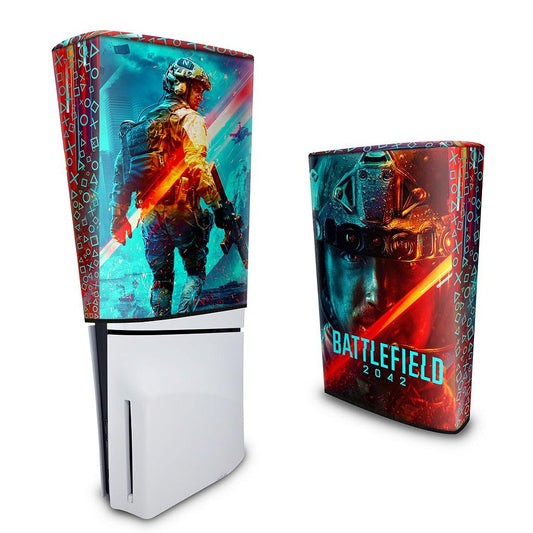 Capa PS5 Slim Anti Poeira Vertical - Battlefield 2042
